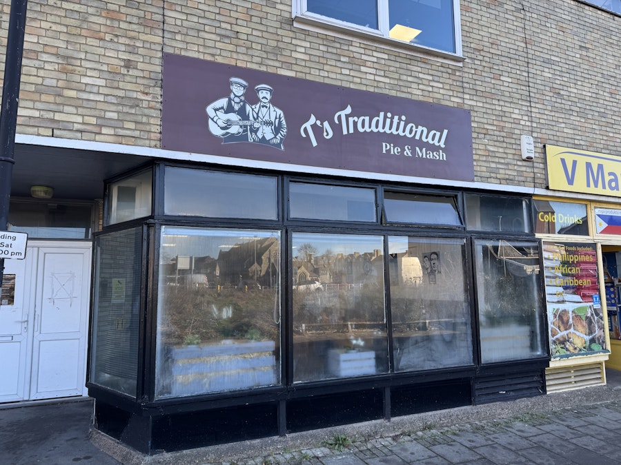 T's Traditional Pie & Mash on Upper Orwell Street in Ipswich